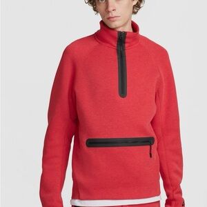 Men's Red Half-Zip Sweater